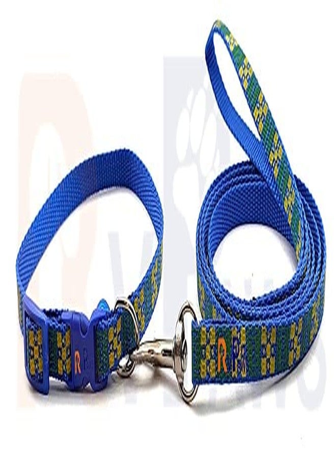 Pups&Pets 10 MM Puppy Collar and Leash Set - Puppy Printed Adjustable Nylon Collar with Leash for Cat and Puppy, Quick Release and Breathable Collar with Bell for Puppies, Small Dog & Cat (Blue) - Image 5